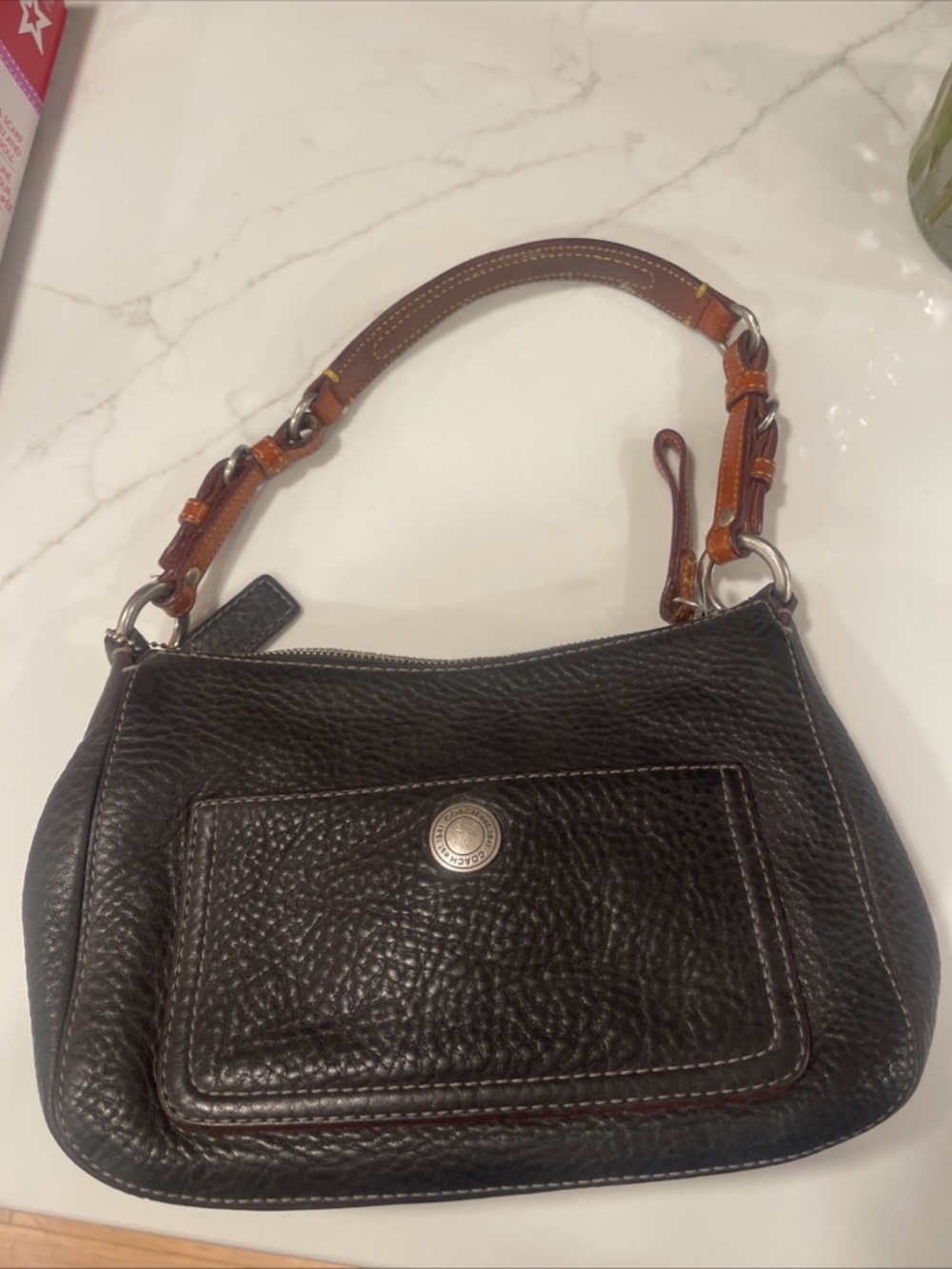 vintage Coach Chelsea pebble hobo shoulder bag leather